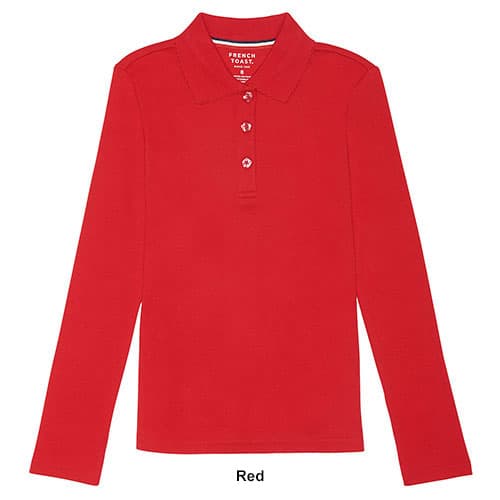 Girls (7-16) Long Sleeve Interlock Polo