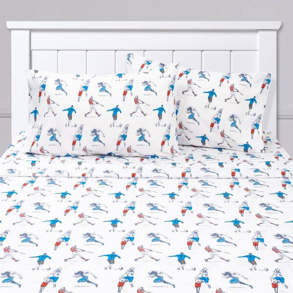 Sweet Home Collection Kids Fun & Colorful Sports Sheet Set - image 