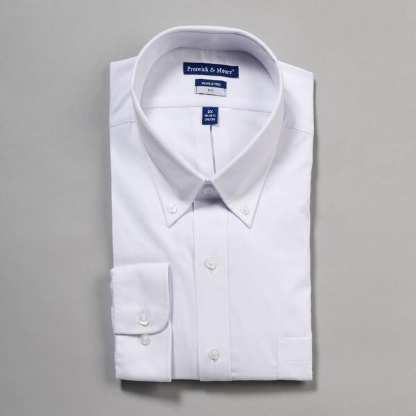 Mens Big & Tall Preswick & Moore Stretch Dress Shirt  White - image 