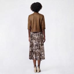 Petite Perceptions 3/4 Sleeve Abstract Suede Jacket Dress