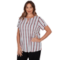 Plus Size Emaline Sapphire Serenade II Stripe Rope Blouse - image 3