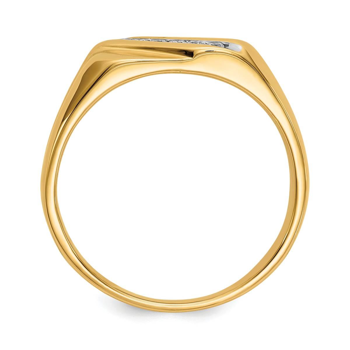 Mens Gentlemens Classics™ 14kt. Gold 1/8ctw. Diamond Ring
