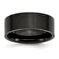 Mens Gentlemen's Classics&#40;tm&#41; 8mm Black IP-Plated Brushed Flat Band - image 1