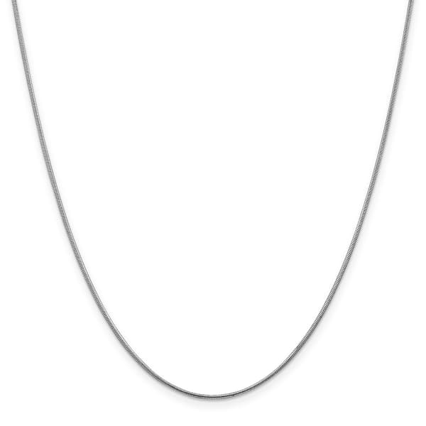 Unisex Gold Classics&#40;tm&#41; 1.1mm. 14k White Round Snake Chain Necklace - image 