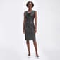 Womens Connected Apparel Drape Neck Metallic Sheath Dress - image 1