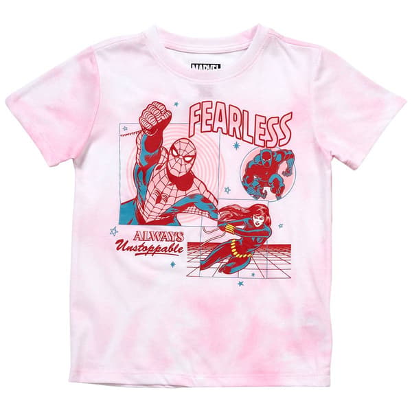 Girls (7-16) Marvel Short Sleeve Fearless Graphic Tee - image 