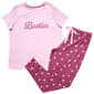 Womens Jaclyn Short Sleeve Besties Hearts Pajama Set - image 2