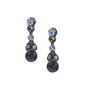 1928 Jet /Light Sapphire/Montana Earrings - image 1