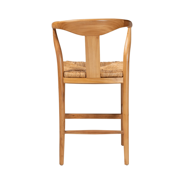 bali & pari Fika Counter Stool with Woven Seagrass Seat