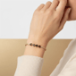 Saffron 18kt. Gold Plated Black CZ Flower Bracelet - image 5
