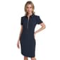 Womens Tommy Hilfiger Short Sleeve Zip Front Crepe Sheath Dress - image 3