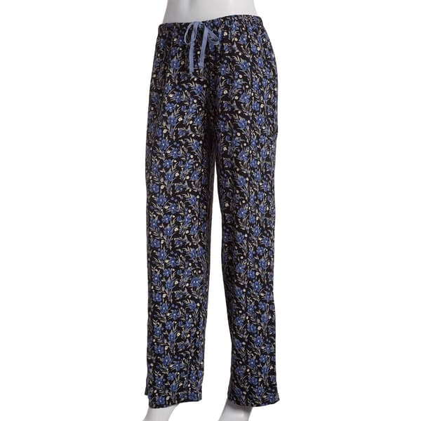 Womens IZOD Floral Stroke Drawstring Pajama Pants - image 