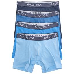 Mens Nautica 4pk. Heathered Boxer Briefs - Blue/Navy