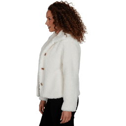Womens Skye’s the Limit Icy Blue Sparkle Sherpa Jacket