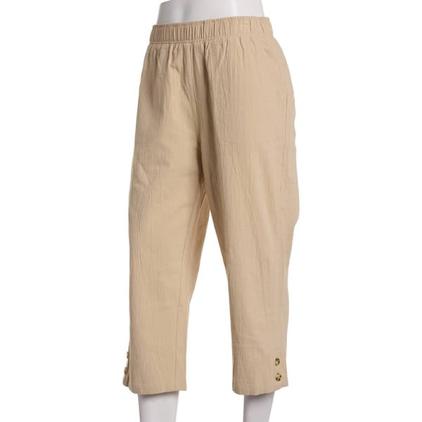 Petite Emily Daniels Cotton Sheeting Solid Capri Pants