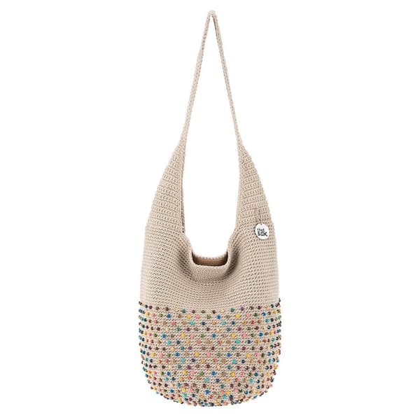 The Sak Crochet Hobo with Hand Stitched Bali Beads - image 