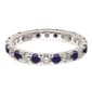 Pure Fire 14kt. White Gold Lab Created Blue Sapphire Band - image 3