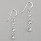 Marsala Clear Cubic Zirconia Dangle Earrings - image 1