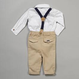 Baby Boy &#40;3-24M&#41; Little Gent&#174; 4pc. Button Up Suspender Pants Set