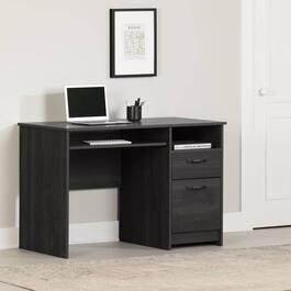 South Shore Tassio Gray Oak 2-Drawer Desk