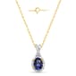 Gemstone Classics(tm) Created Sapphire Lab Grown Diamond Pendant - image 1