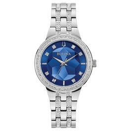 Womens Bulova Phantom Blue Beveled Dial Bracelet Watch - 96L276