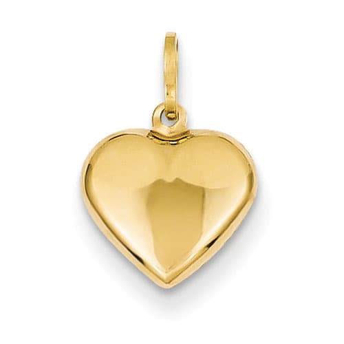 Gold Classics™ 14kt. Puffed Heart Charm - Yellow Gold