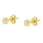 Diamond Classics&#8482; Yellow Gold Diamond Bezel Stud Earrings - image 4