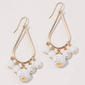 Ashley Cooper(tm) Gold-Tone White Raffia Earrings w/ Howlite Beads - image 1