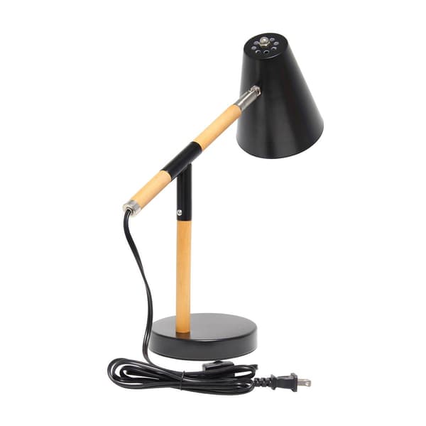 Simple Designs Matte Finish and Wooden Pivot Desk Lamp