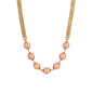 1928 18in. Gold-Tone Pink Faux Pearl Bead Necklace - image 1