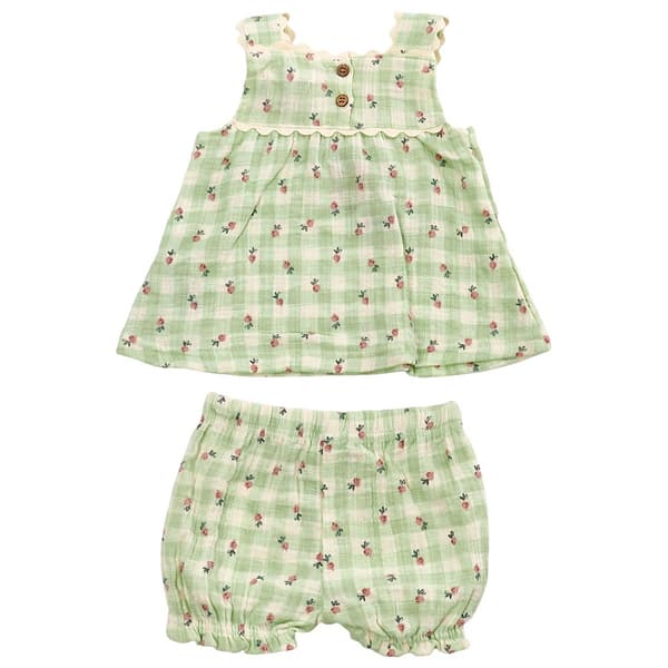 Baby Girl (NB-9M) Adley & Hudson® Veggie Top & Shorts Set