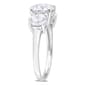 Sterling Silver 3 1/4ctw. White Moissanite Engagement Ring - image 3