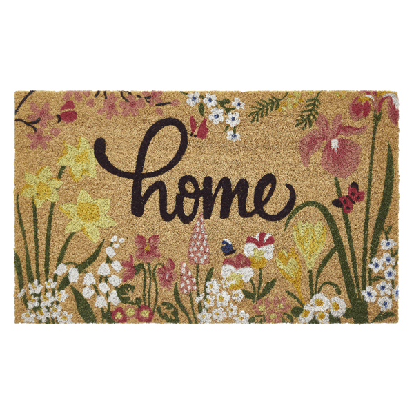 VCNY Home ''''Home'''' Floral Outdoor Coir Doormat
