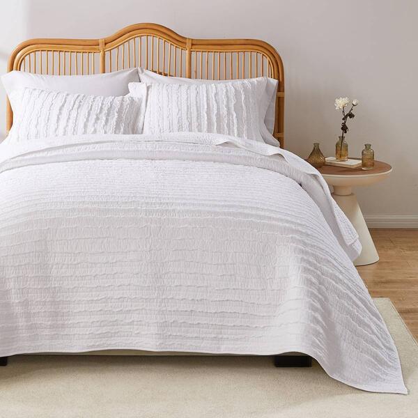 Greenland Home Fashions&#40;tm&#41; Ruffled Frayed Edge Quilt Set - image 