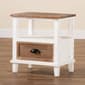 Baxton Studio Glynn Farmhouse Weathered Two-Tone Nightstand - image 8