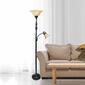 Lalia Home Reading Light/Marble Glass Shades Torchiere Floor Lamp - image 3