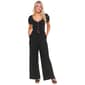 Juniors Derek Heart Short Sleeve Belted Wide Leg Jumpsuit - image 1