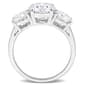 Sterling Silver 3 1/4ctw. White Moissanite Engagement Ring - image 2