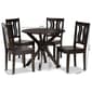 Baxton Studio Mare Dark Brown Finished Wood 5pc. Dining Set - image 9