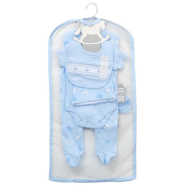 Baby Boy &#40;NB-6M&#41; Rock A Bye Baby&#174; 5pc. Bear Hanging Layette Set