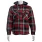 Mens Mountain Ridge Plaid Polar Fleece Jacket - Red/Black - image 1
