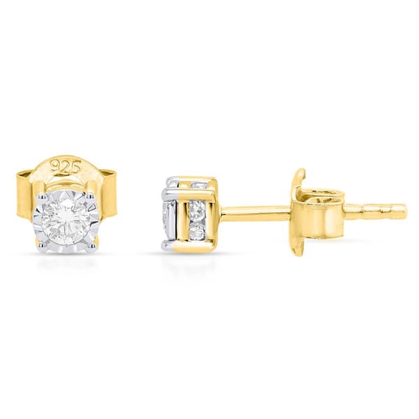 Nova Star(R) Yellow Gold 1/3ctw. Lab Grown Diamond Stud Earrings - image 