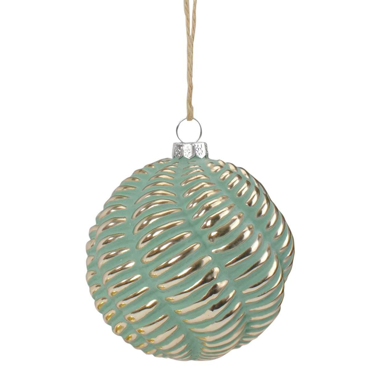 Northlight Seasonal 4in. Swirl Glass Ball Christmas Ornament