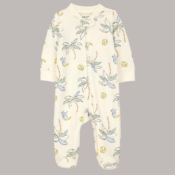 Baby Unisex (NB-9M) Carter''s(R) Palm Tree Toucan Zip Sleeper - image 