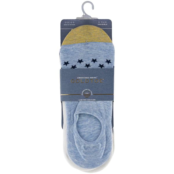 Womens Gold Toe® 6pk. Americana Invisible 21.00