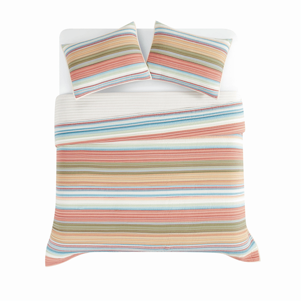 Oceanfront Resort Palm Beach Yarn Dye Stripe 3pc. Quilt Set