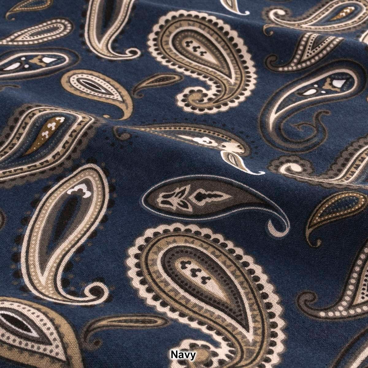 Superior 2pc. Cotton Flannel Paisley Pillowcase Set