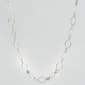 Design Collection Silver-Tone Textured Oval Link Necklace - image 1