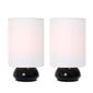 Simple Designs Gemini Mini Touch Table Lamp Set w/Shades-Set of 2 - image 1